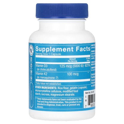 The Vitamin Shoppe, Vitamin D3 & K2, 60 Capsules