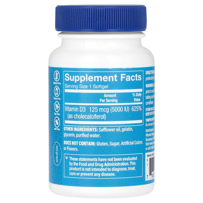 The Vitamin Shoppe, Vitamin D3, 125 mcg (5,000 IU), 100 Softgels