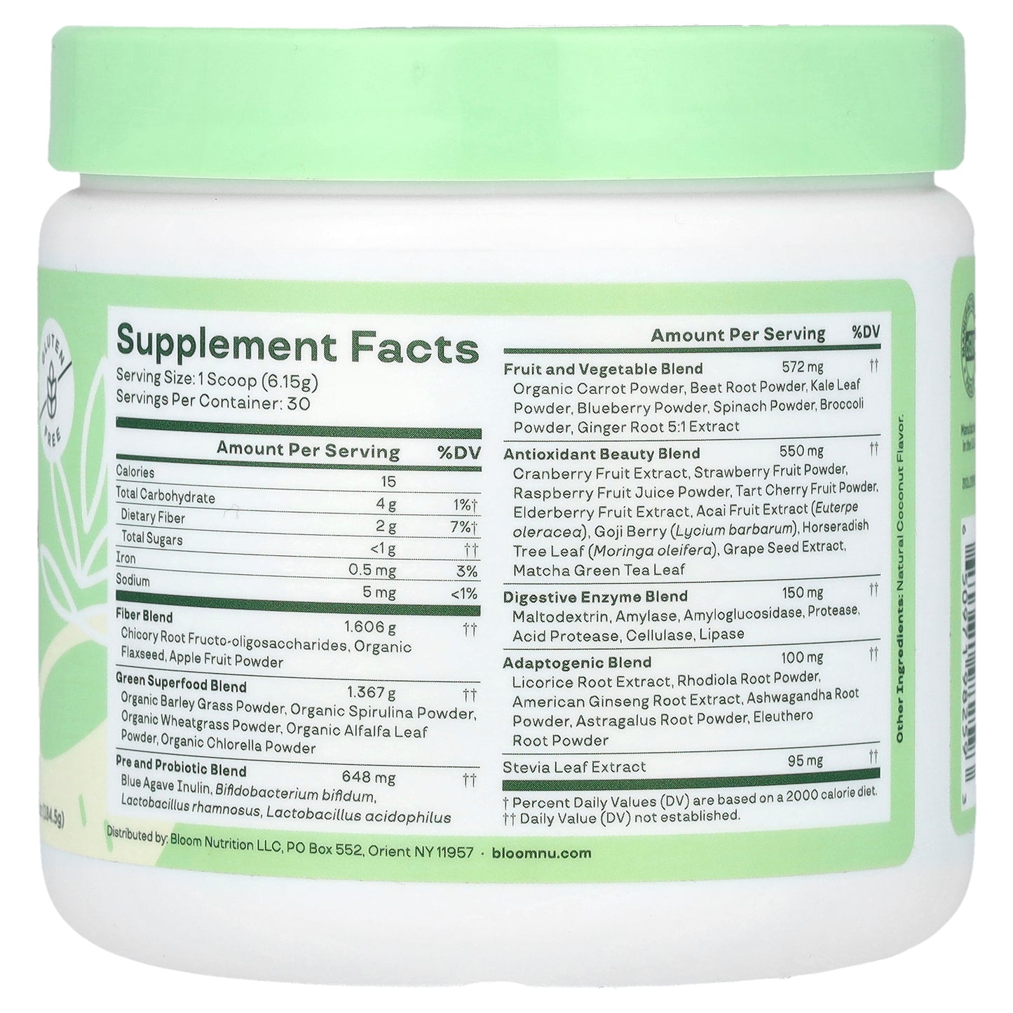 Bloom, Greens & Superfoods, Coconut, 6.51 oz (184.5 g)