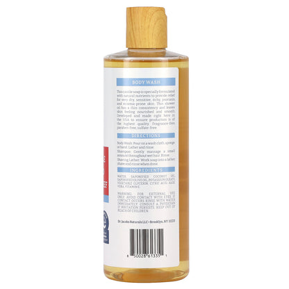 Dr. Jacobs Naturals, Pure Castile Eczema and Psoriasis Relief, Body Wash, Fragrance Free, 16 oz (473 ml)
