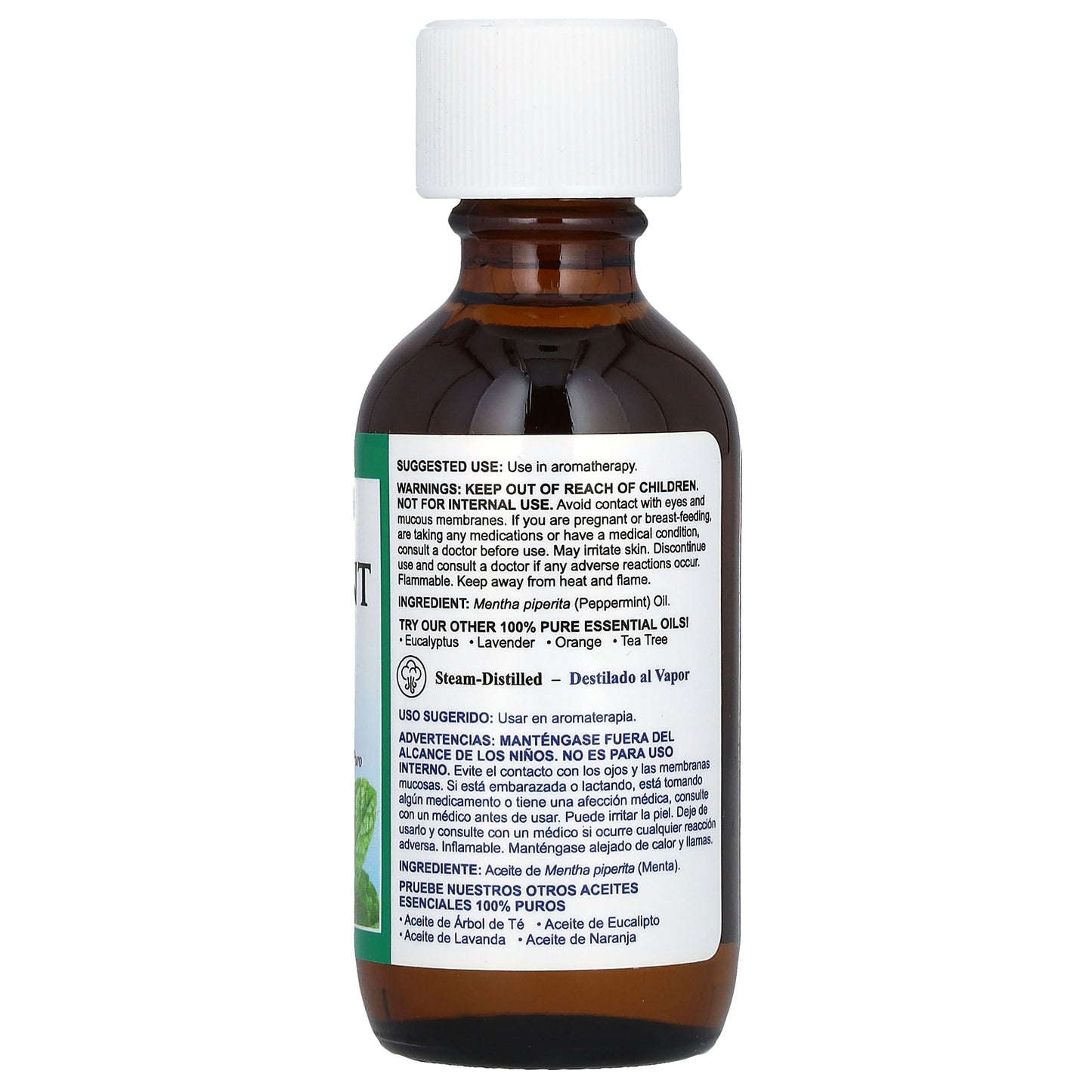 De La Cruz, Peppermint Oil, 2 fl oz (59 ml)