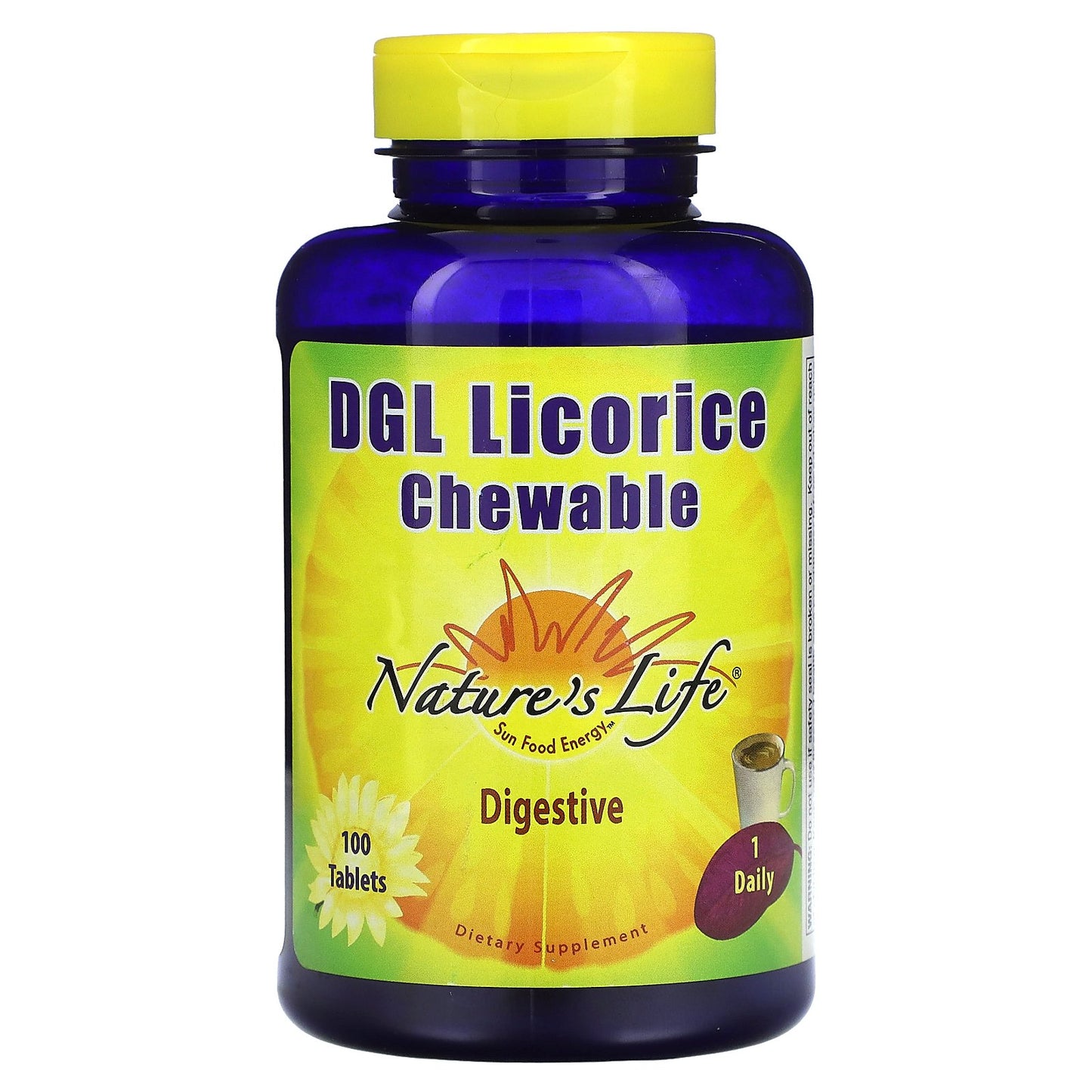 Nature's Life, DGL Licorice Chewable, 100 Tablets