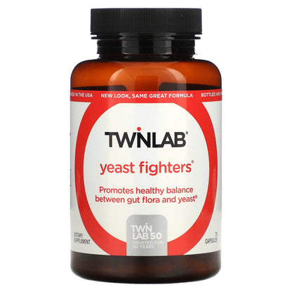 Twinlab, Yeast Fighters, 75 Capsules