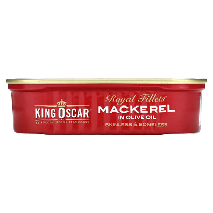 King Oscar, Royal Fillets, Mackerel In Olive Oil, 6 Pack, 4.05 oz (115 g) Each
