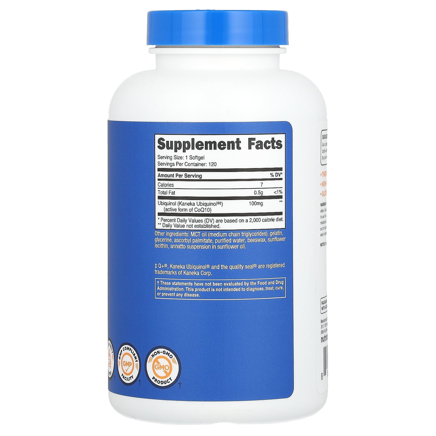 Nutricost, Ubiquinol, 100 mg, 120 Softgels