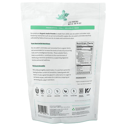 Sprout Living, Organic Prebiotic Inulin, Superfood Powder, 1 lb (454 g)