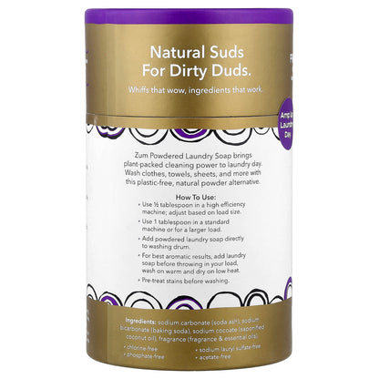 ZUM, Powdered Laundry Soap, Frankincense & Myrrh, 32 oz