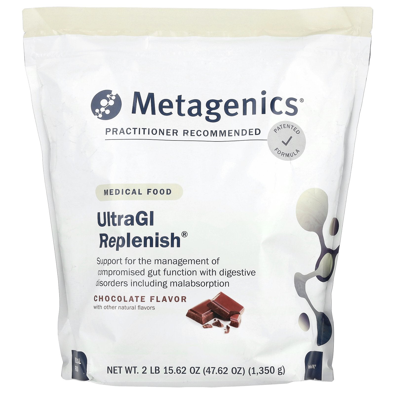 Metagenics, UltraGI Replenish®, Chocolate, 47.62 oz (1,350 g)
