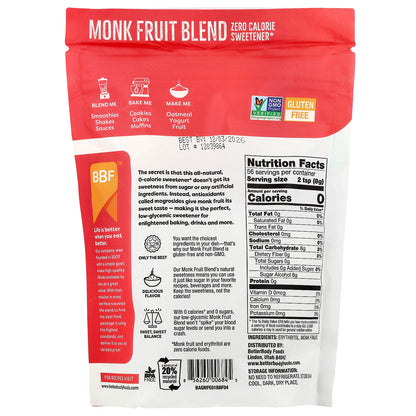 BetterBody Foods, Monk Fruit Blend, 1 lb (454 g)