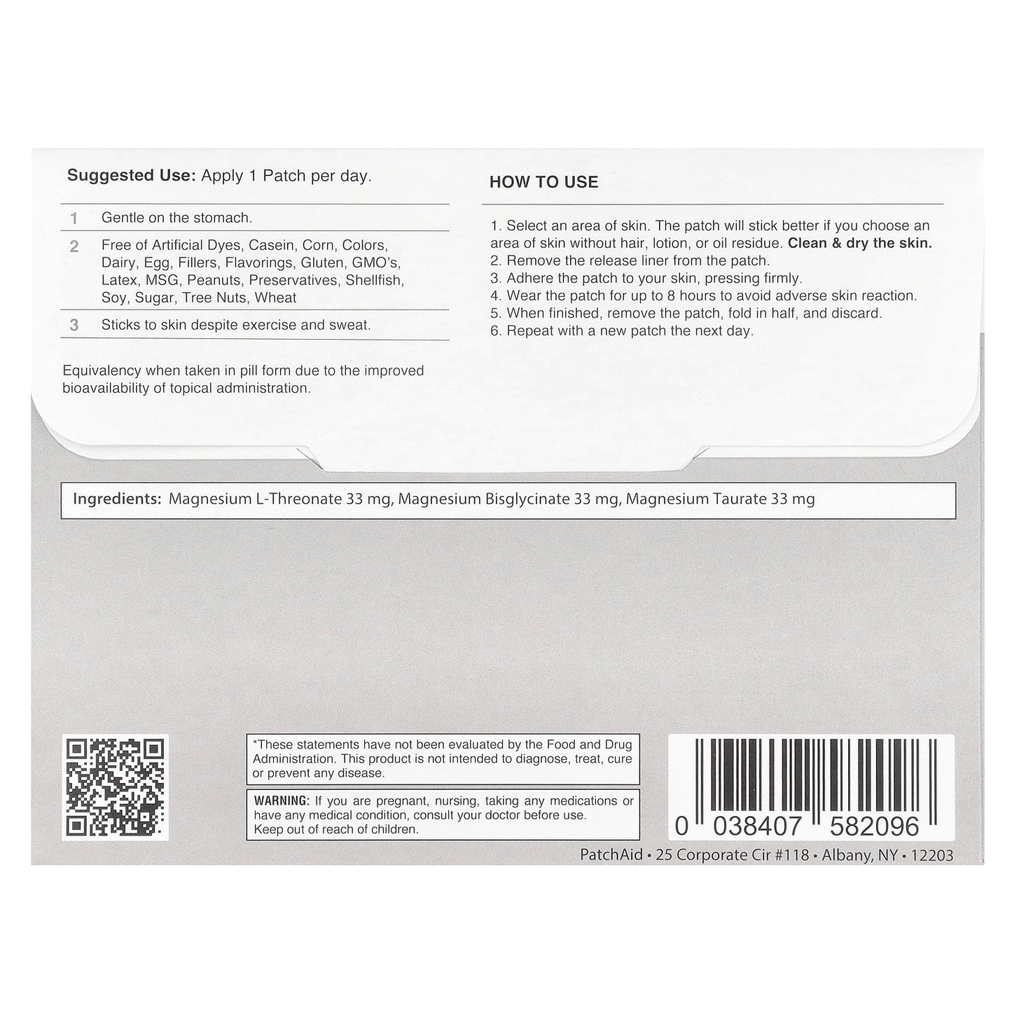 PatchAid, Triple Magnesium Complex Patch, 30 Patches