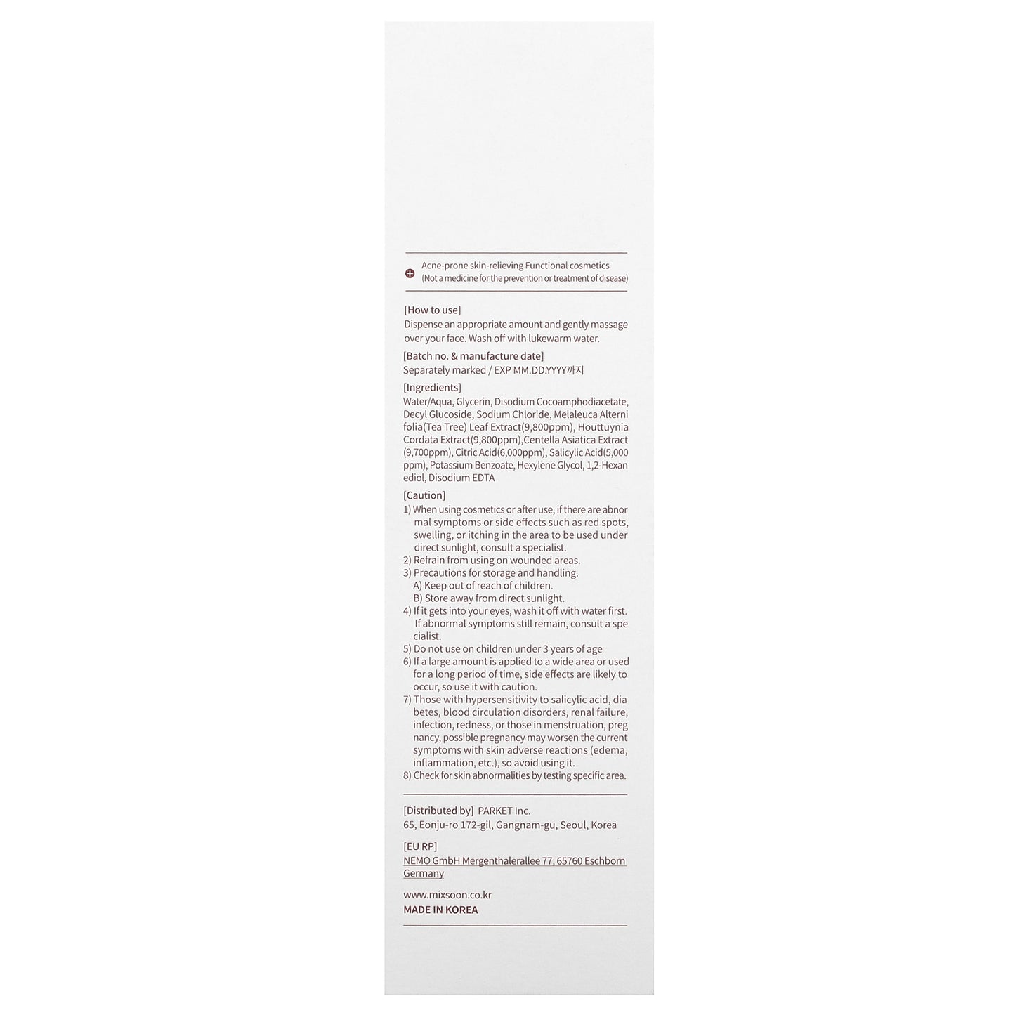 Mixsoon, H.C.T. Bubble Cleanser, 5.07 fl oz (150 ml)