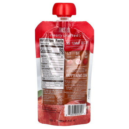 Happy Family Organics, Happy Baby®, Organic Baby Food, 6+ Months, Apples, Guavas, & Beets, 4 oz (113 g)