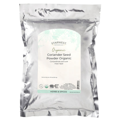 Starwest Botanicals, Organic Coriander Seed Powder, 1 lb (453.6 g)