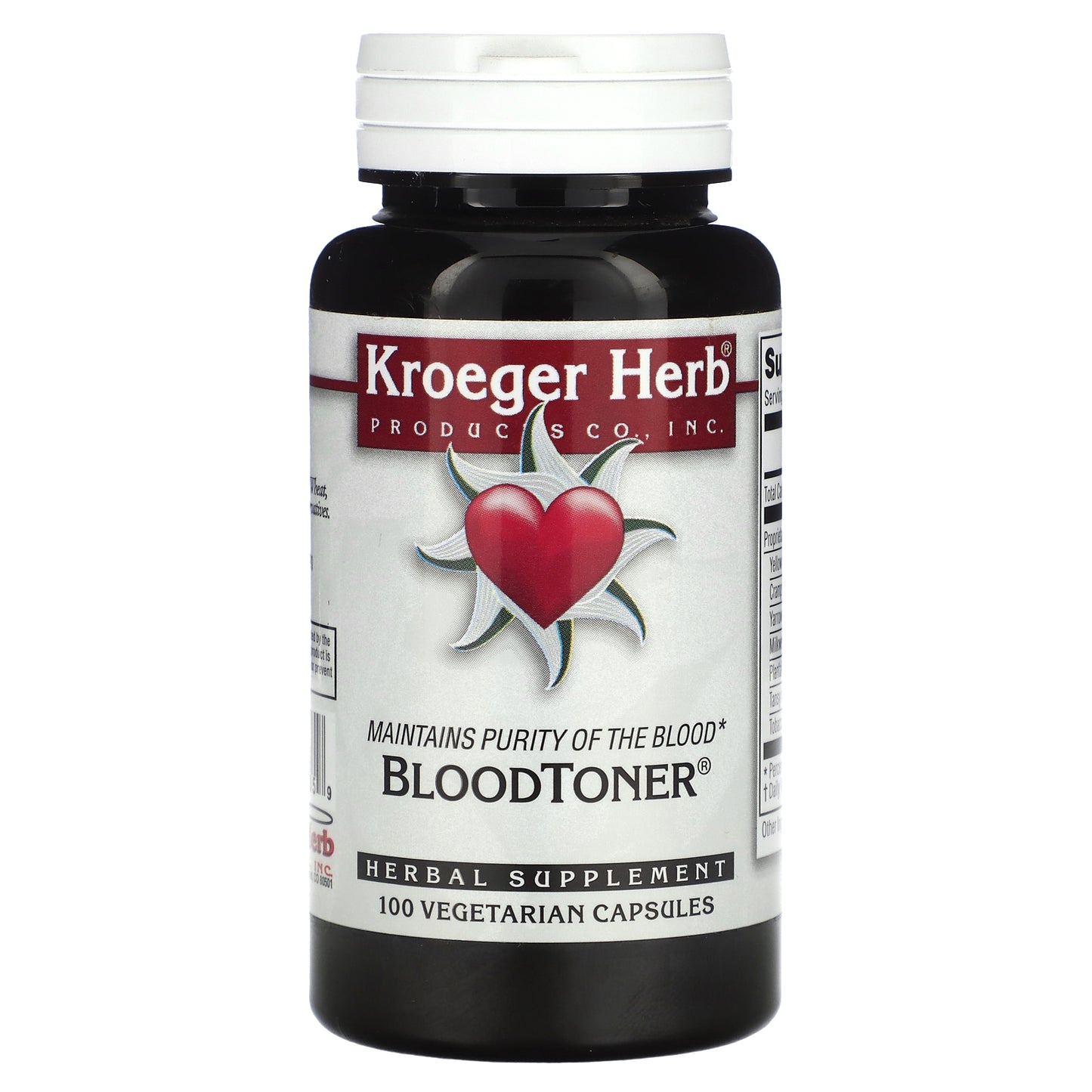 Kroeger Herb Co, Blood Toner, 100 Vegetarian Capsules