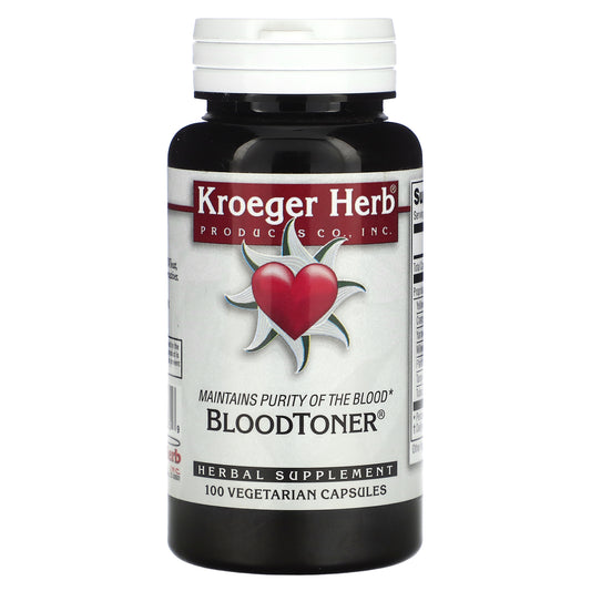 Kroeger Herb Co, Blood Toner, 100 Vegetarian Capsules