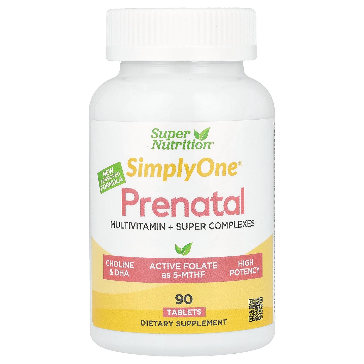 Super Nutrition, Simply One®, Prenatal Multivitamin with Super Greens & Spices, 90 Tablets