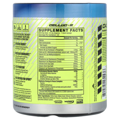 C4 / Cellucor, C4® Sport, Pre-Workout, Icy Blue Razz, 8.6 oz (244 g)
