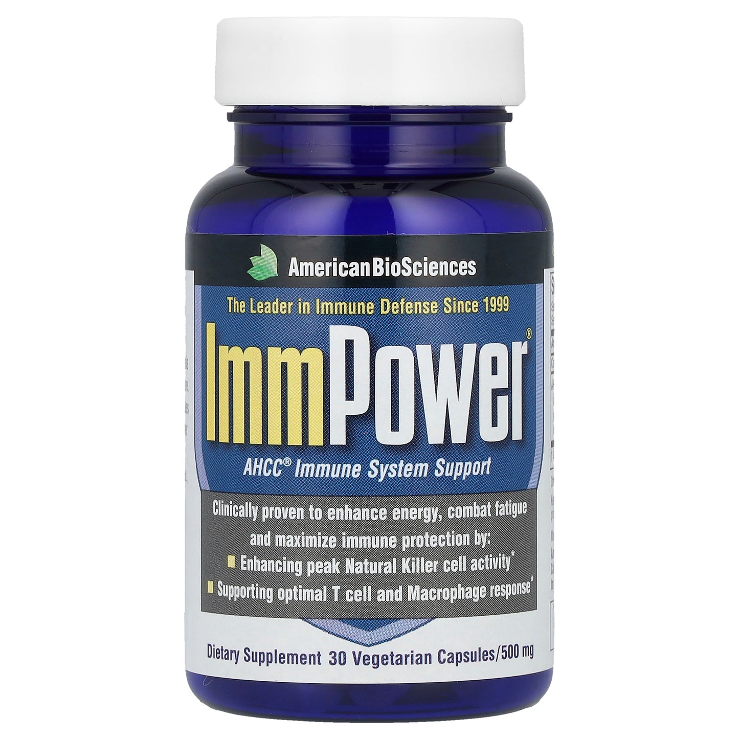 American Biosciences, ImmPower® AHCC®, 500 mg, 30 Vegetarian Capsules