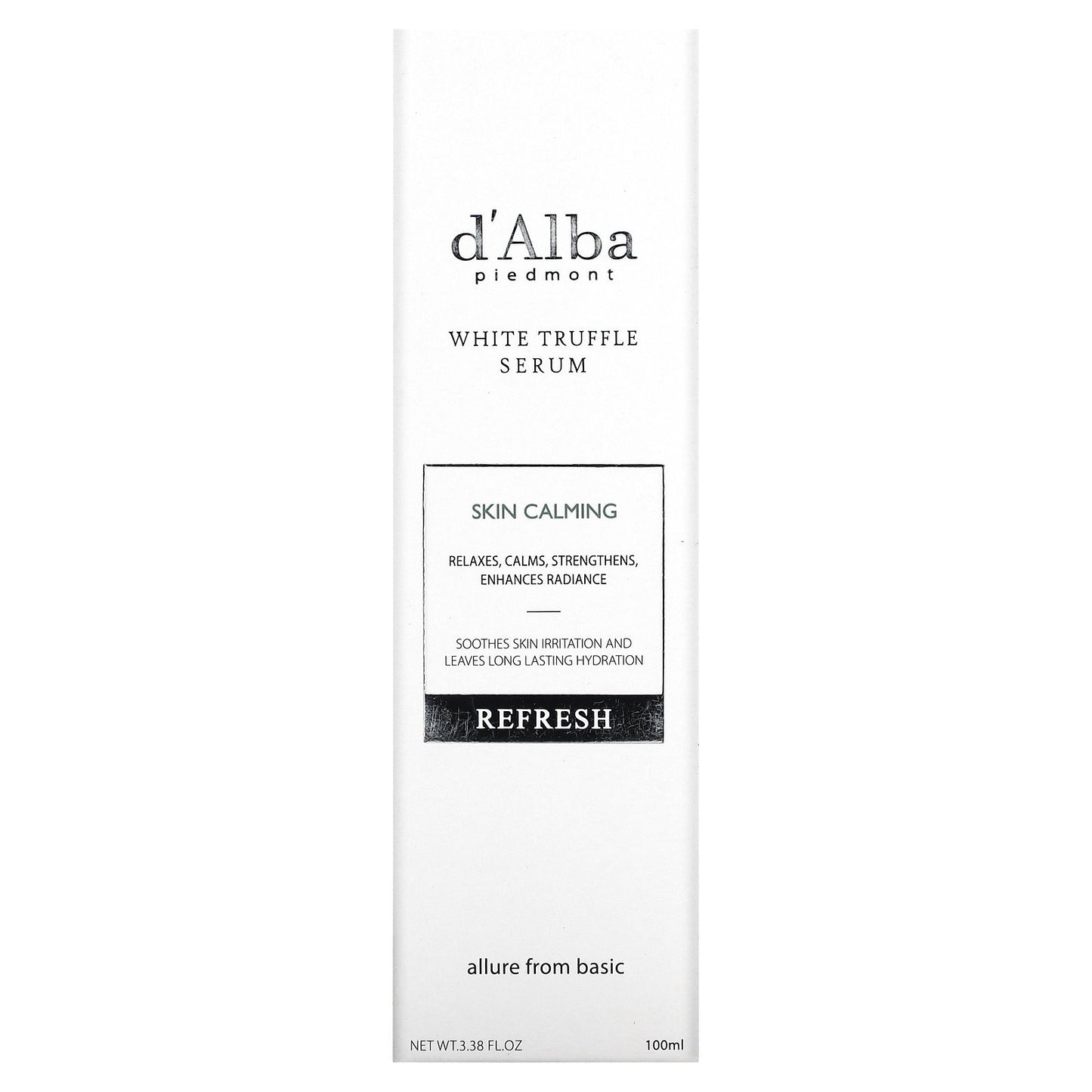 d'Alba, White Truffle Serum, Refresh, 3.38 fl oz (100 ml)