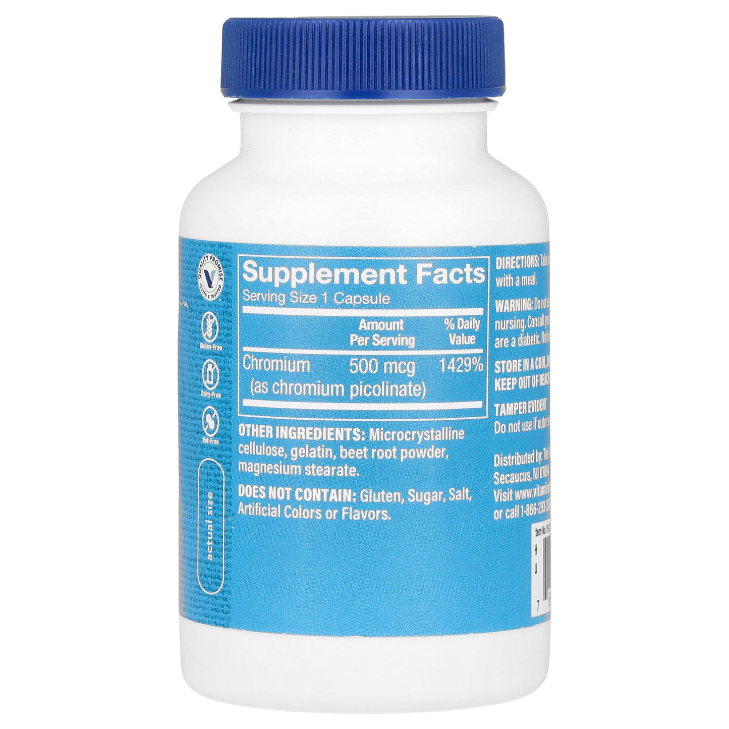 The Vitamin Shoppe, Chromium Picolinate, 500 mcg, 100 Capsules