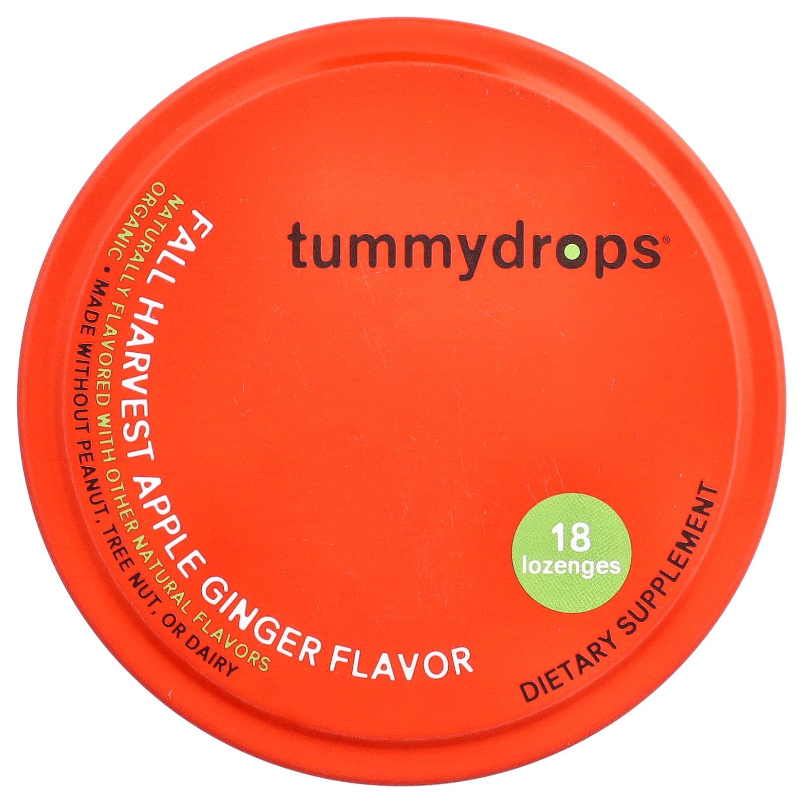 Tummydrops, Organic Fall Harvest Apple Ginger, 18 Lozenges