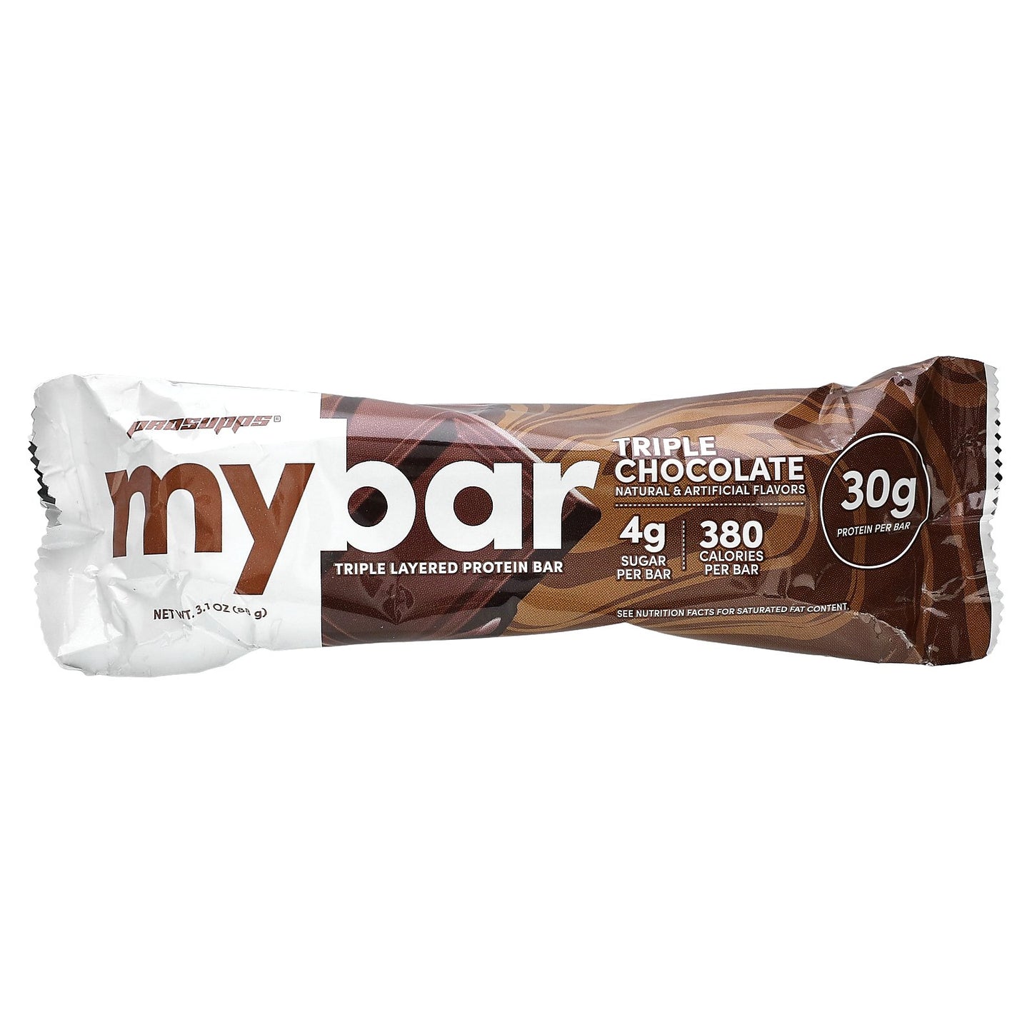 My Bar, Prosupps, Triple Layered Protein Bar, Triple Chocolate, 12 Bars, 3.1 oz (88 g) Each