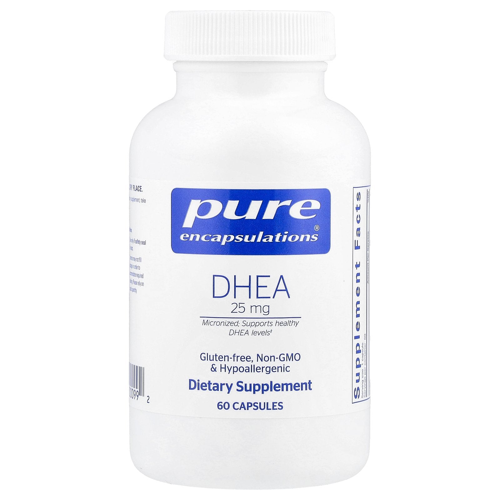 Pure Encapsulations, DHEA, 25 mg, 60 Capsules