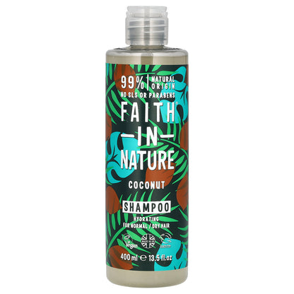 Faith in Nature, Shampoo, For Normal/Dry Hair, Coconut, 13.5 fl oz (400 ml)