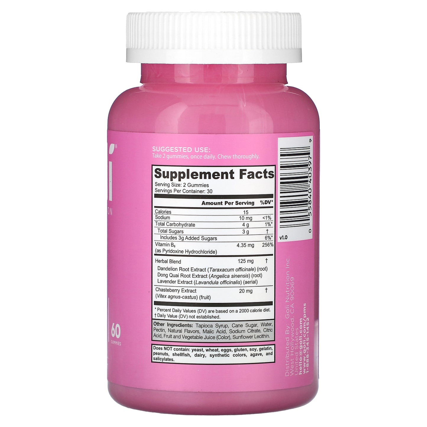 Goli Nutrition, Women's PMS Relief, 60 Gummies