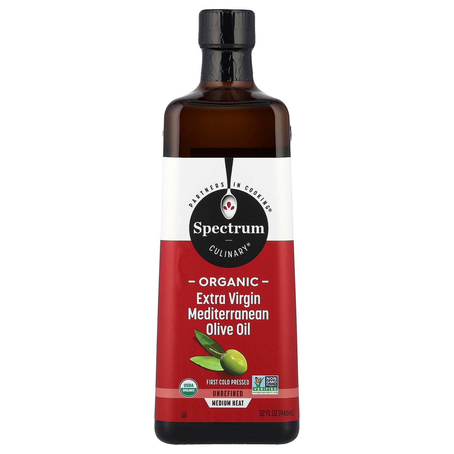 Spectrum Culinary, Organic Extra Virgin Mediterranean Olive Oil, 32 fl oz (946 ml)