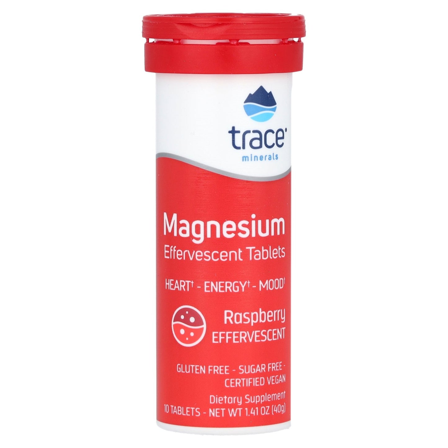 Trace Minerals ®, Magnesium Effervescent Tablets, Raspberry, 8 Tubes, 10 Tablets Each