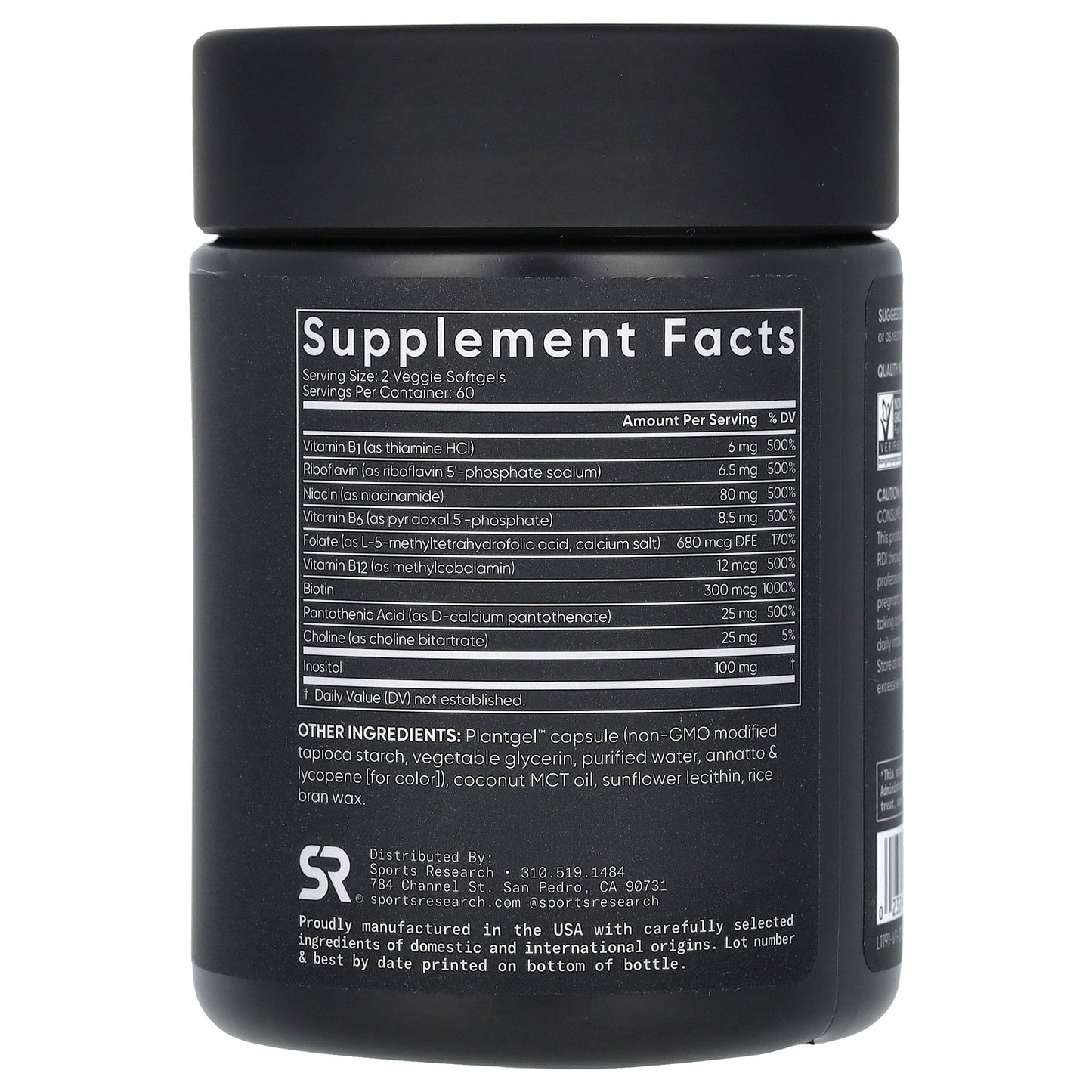 Sports Research, B-Complex, Plant Based, 120 Veggie Softgels