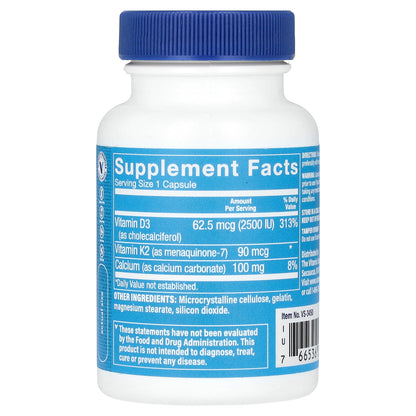 The Vitamin Shoppe, Vitamin D3 & K2, 60 Capsules