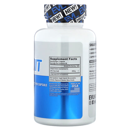 EVLution Nutrition, Shilajit, 400 mg, 60 Veggie Capsules