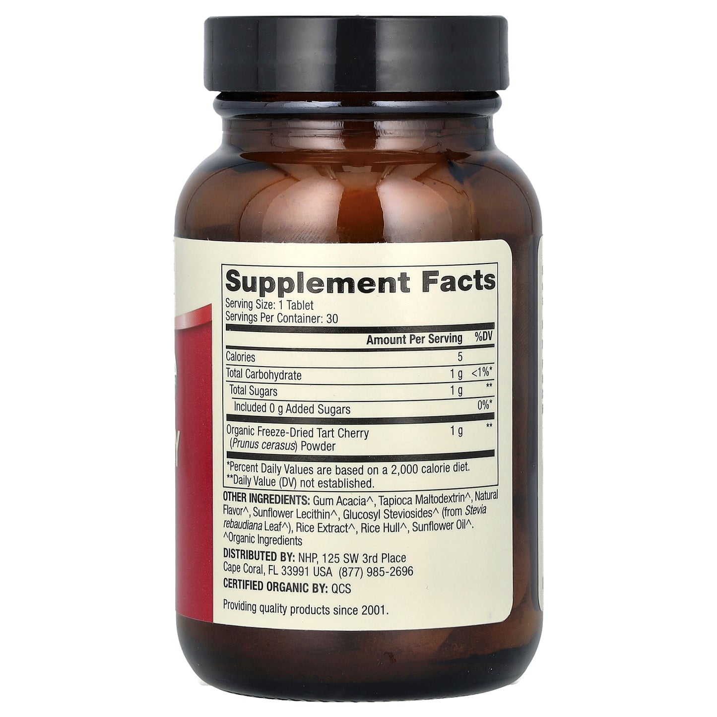 Dr. Mercola, Organic Chewable Tart Cherry, 1 g, 30 Tablets