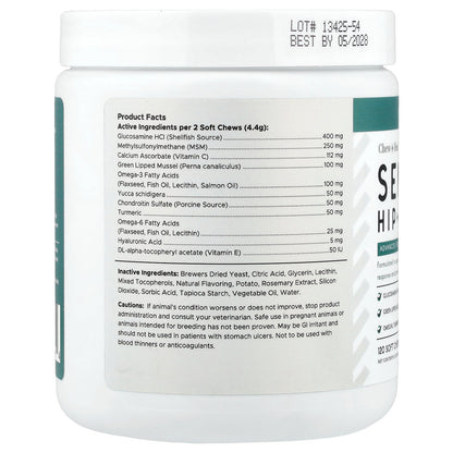 Chew + Heal, Senior Hip + Joint, For Dogs, 120 Soft Chews, 9.3 oz (264 g)