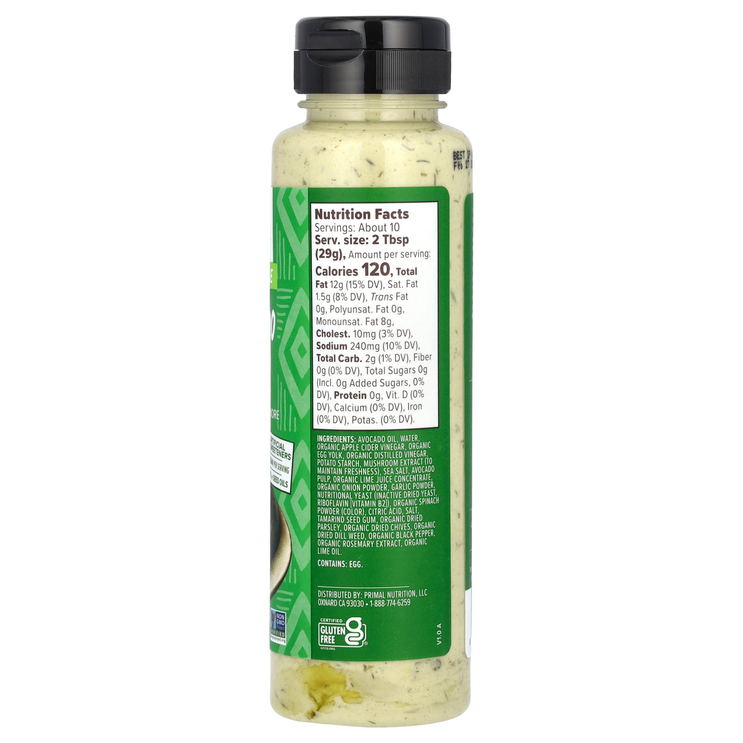 Primal Kitchen, Dipping Sauce Made With Avocado Oil, Avocado Lime, 10 oz (283 g)