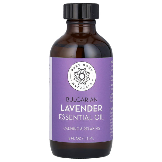 Pure Body Naturals, Essential Oil, Bulgarian Lavender, 4 fl oz (118 ml)