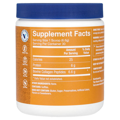 The Vitamin Shoppe, Grass-Fed Collagen Peptides Powder, Unflavored, 7 oz (198 g)