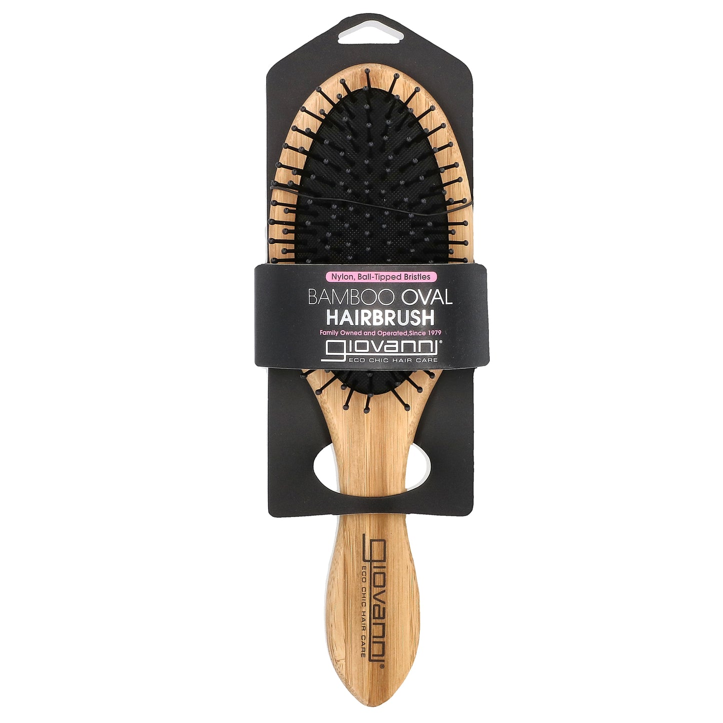 Giovanni, Bamboo Oval Hairbrush, 1 Brush