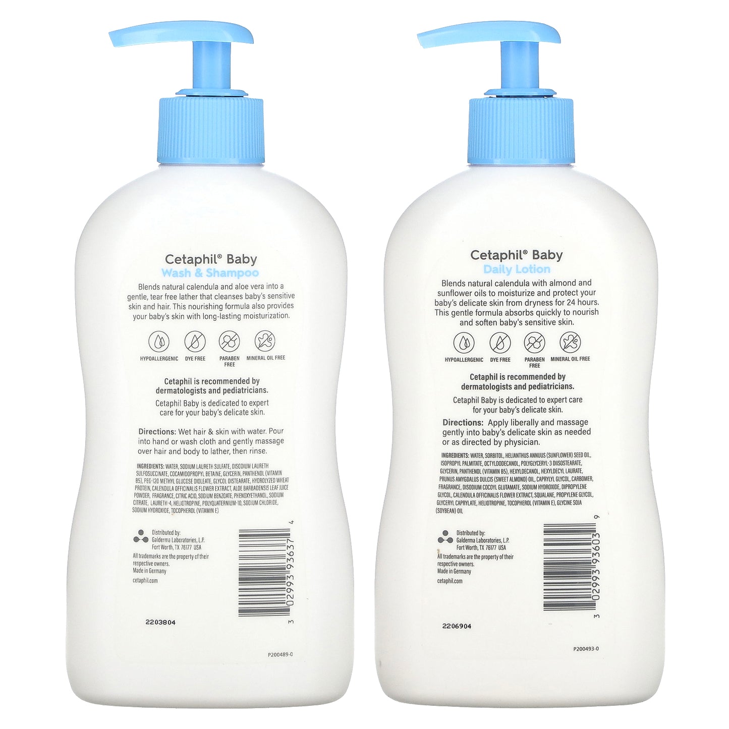 Cetaphil, Baby, Healthy Skin Essentials Set, 2 Piece Set, 13.5 fl oz (399 ml) Each