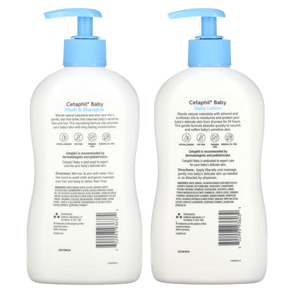 Cetaphil, Baby, Healthy Skin Essentials Set, 2 Piece Set, 13.5 fl oz (399 ml) Each