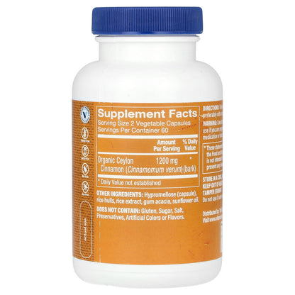 The Vitamin Shoppe, Ceylon Cinnamon, 120 Vegetable Capsules (600 mg per Capsule)