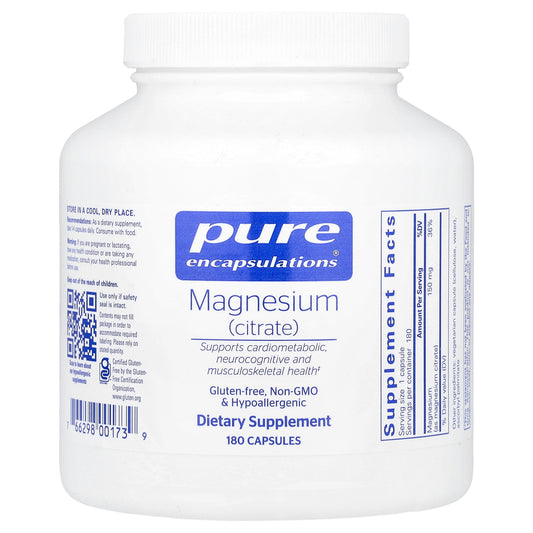 Pure Encapsulations, Magnesium (Citrate), 180 Capsules