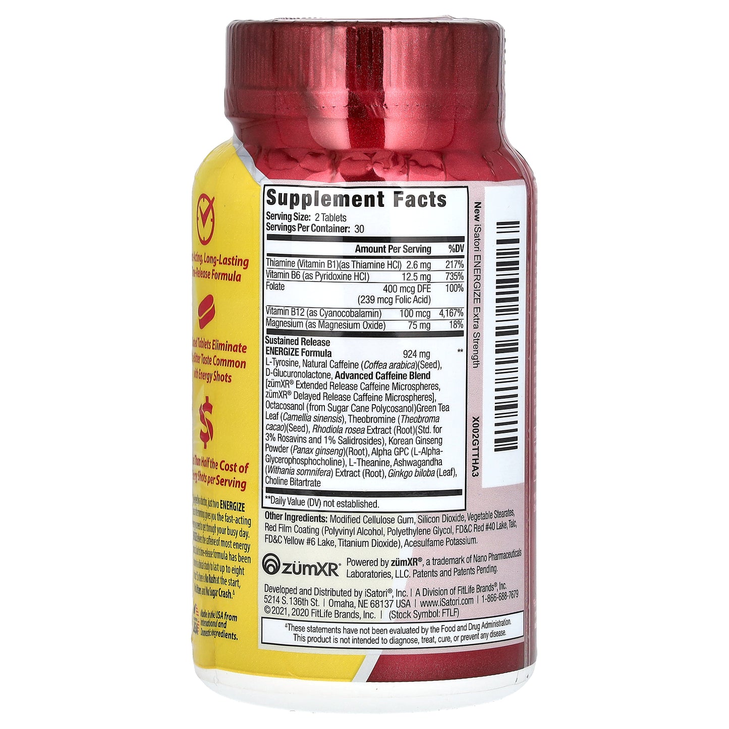 Isatori, Energize, The All-Day Energy Pill, 60 Tablets