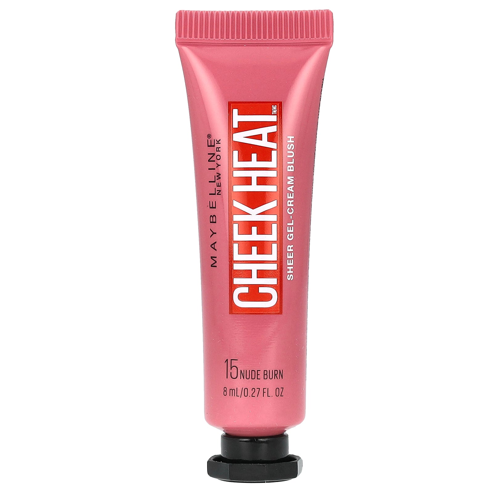 Maybelline, Cheek Heat, Sheer Gel-Cream Blush, 15 Nude Burn, 0.27 fl oz (8 ml)