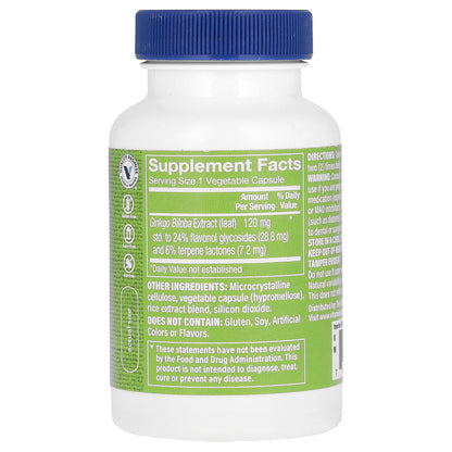 The Vitamin Shoppe, Ginkgo Biloba Extract, 120 mg, 120 Vegetable Capsules