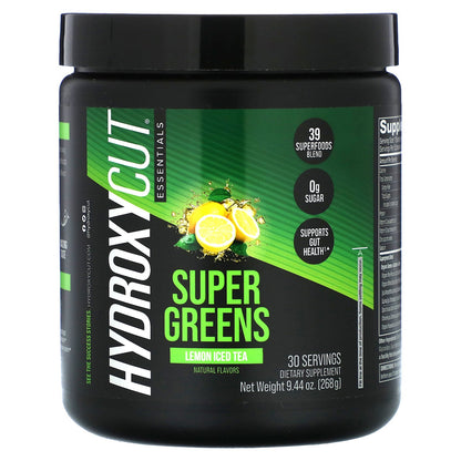 Hydroxycut, Essentials, Super Greens, Lemon Iced Tea , 9.44 oz (268 g)