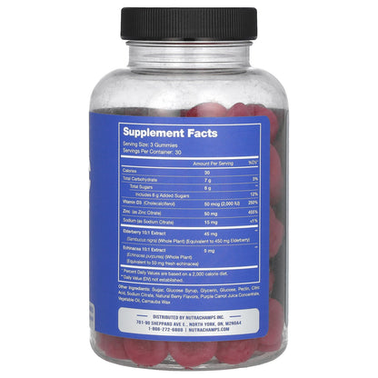 NutraChamps, Zinc Gummies, 90 Vitamin Gummies