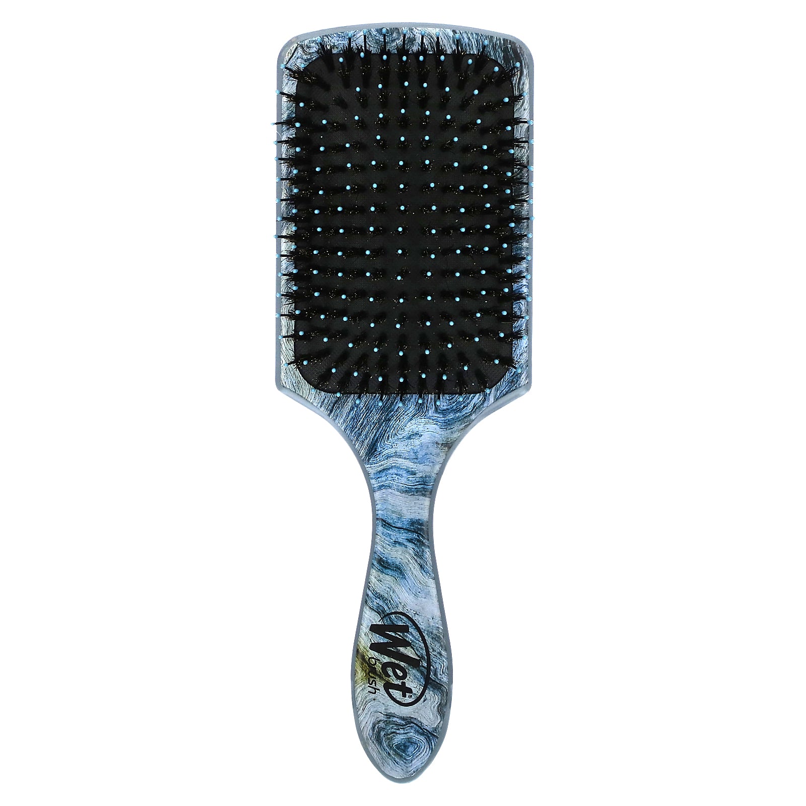 Wet Brush, Argan Oil Infused Paddle Shine Enhancer Brush, Blue, 1 Brush